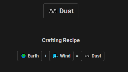 dust in infinite craft
