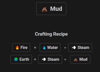 mud in infinite craft