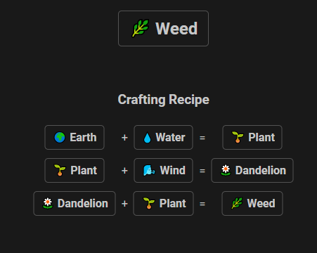weed in infinite craft