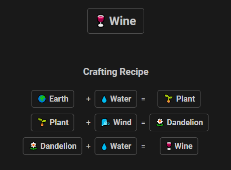 wine in infinite craft