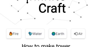 how to make tower in infinite craft game